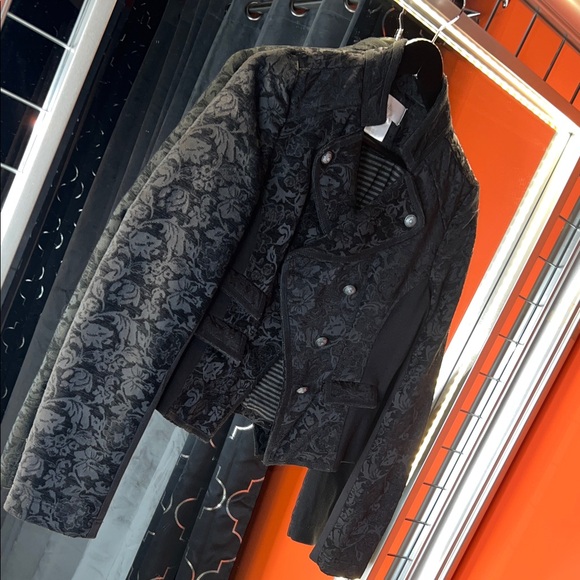 Jackets & Blazers - 💋Costa Blanca Regal Victorian Brocade Military Moto Jacket 🖤